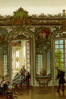 The Hall of the Hôtel de Villars in Paris, 118 rue de Grenelle (7th arrondissement), decorated by