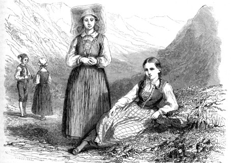 Femmes norvégiennes en costume traditionnel