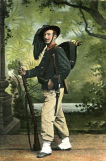 Un bersagliere, soldat italien