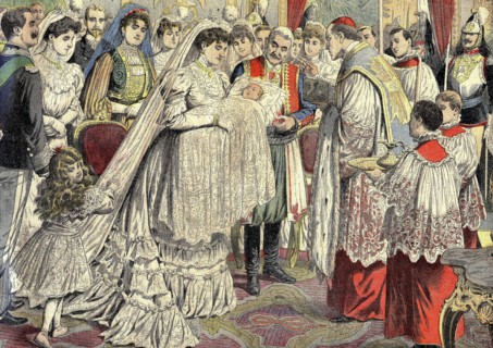 Baptême du Prince de Piemont en 1904