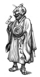 Statuette représentant le diable japonais