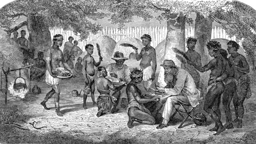 Déjeuner chez les Caffres d'Afrique du Sud