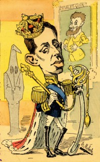 Caricature d'Alphonse XIII, Roi d'Espagne