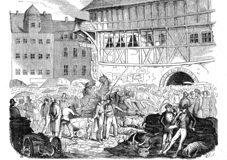 Marché aux cuirs à LEIPZIG, Allemagne