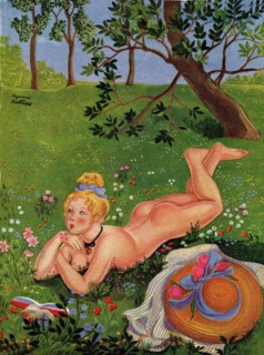 Nue dans le prè