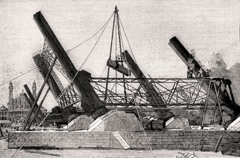 Premiers travaux de la Tour Eiffel-1889
