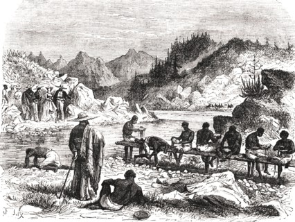 Mine de diamants au Brésil