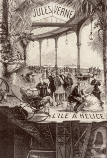 Illustration du récit de "L'île à hélice" de Jules Verne