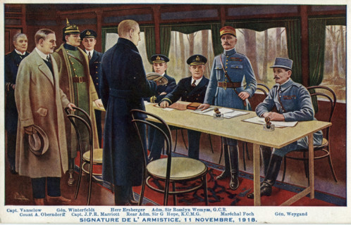 Signing the Armistice at Rethondes on November 11th 1918