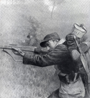 Soldat français tirant