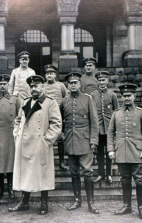 Marshal Hindenburg and his military staff
