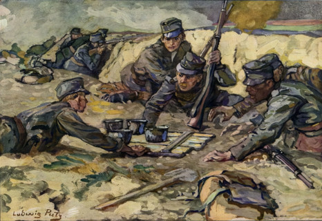 German front line during World War One