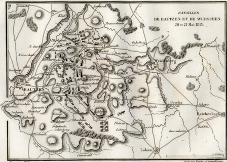 Plan des batailles de Bautzen et Wurschen