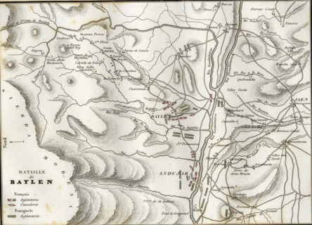 Plan de la bataille de Baylen