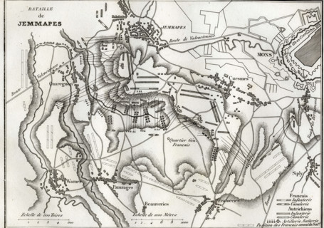 Plan de la bataille de Jemmapes