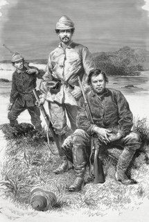 Edouard Pokock, Frank Pokock and Frédéric Barker, explorers.