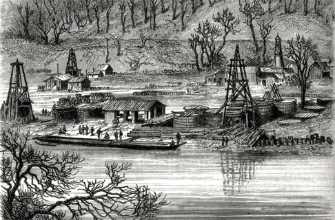Extraction de pétrole.