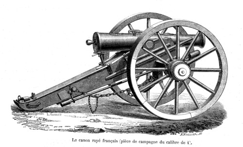 French rifled barrel  4 ' . From " Les Merveilles de la science, by L. Figuier
Paris 1869