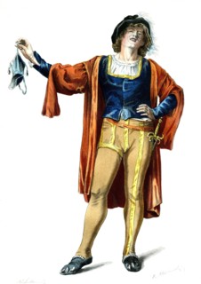 French theatre of the Renaissance.( 1450-1550 )Artwork by Edouard Fournier,published in 1872, Paris