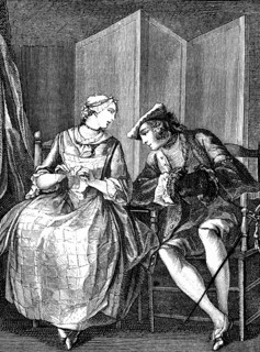 A lace worker in the eighteen century