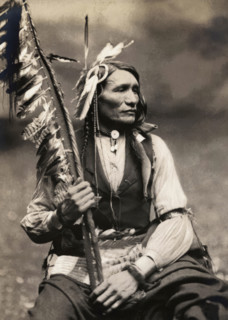 Portrait of Iron White Man, chief of the Oglala Sioux