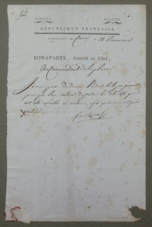 Ordre de Bonaparte de faire enterrer les cheiks ayant organisé la révolte du Caire (1798)