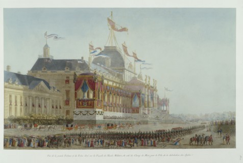 Livre du Sacre par Percier et Fontaine : L'école militaire et le champ de Mars