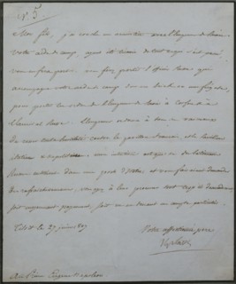 Annonce du traité de Tilsit par Napoléon Ier à son fils Eugène de Beauharnais