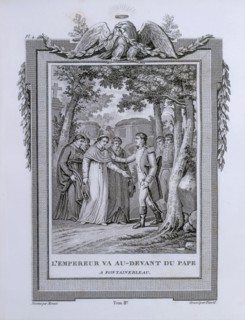L'Empereur va au-devant du pape à Fontainebleau