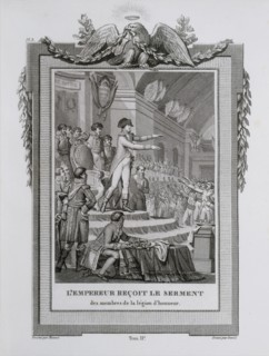 L'Empereur reçoit le serment des membres de la légion d'honneur