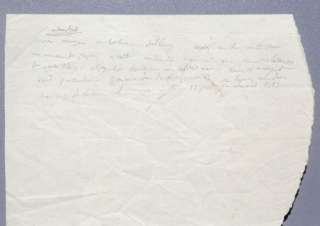 Note sent by the Emperor at the Grand Marschal Bertrand (1821)