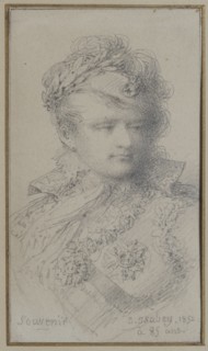 Isabey, "Souvenir" : Napoléon en costume de roi d'Italie (1852)