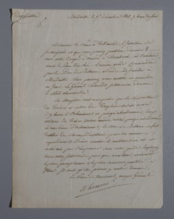 Order from Alexandre Berthier to Marshal Davout (1812)