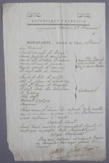 Ordre de condamnation à mort des cheiks de la révolte du Caire (13 Brumaire An VII)