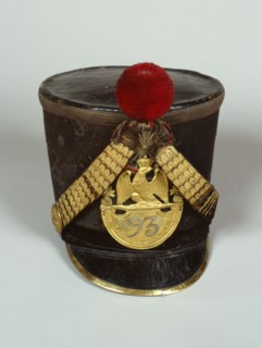 Officer's shako worn by the grenadiers of the 93th regiment (1812 model)