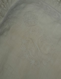 Emperor Napoleon's pillowcase on St. Helena island