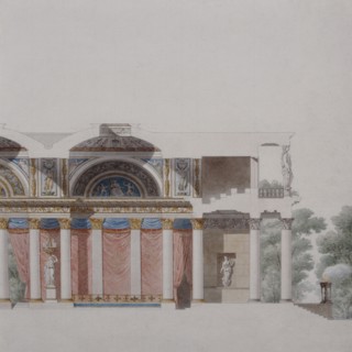 Percier et Fontaine, Projet de pavillon pour les fêtes du couronnement de Napoléon 1er (détail)