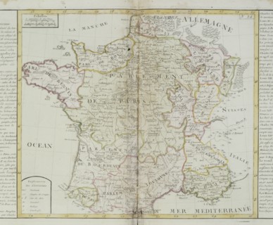 Carte de France provenant de l'Atlas de Napoléon Bonaparte