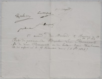 Acte de naissance du prince Charles Napoléon
