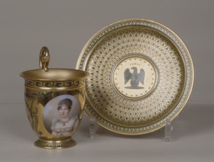 Tasse avec le portrait de Marie-Louise et soucoupe à l'aigle
