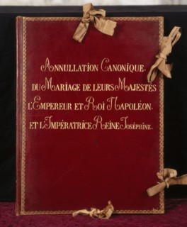 Grand portefeuille de l'annulation du mariage de Napoléon et de l'Impératrice Joséphine