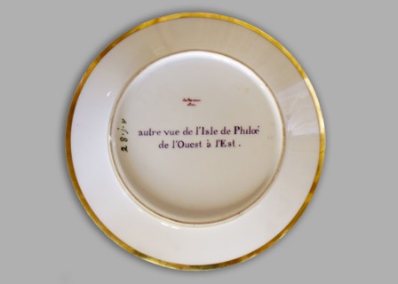 Assiette en porcelaine du service Egyptien commandé par Joséphine de Beauharnais