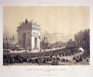 Funérailles de l'empereur Napoléon. Arrivée du cortège à la barrière de l'Etoile