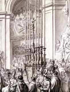 David, Etude pour Le Couronnement de l'empereur Napoléon et de l'impératrice Joséphine (détail)