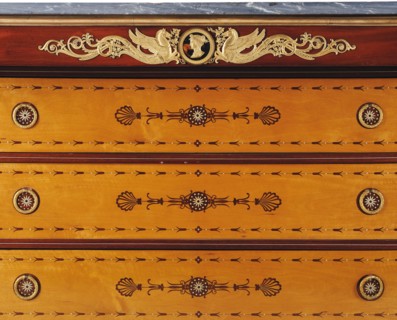 Pierre-Etienne Levasseur et Levasseur Jeune (peut-être Pierre-François-Henri Levasseur), Commode, détail