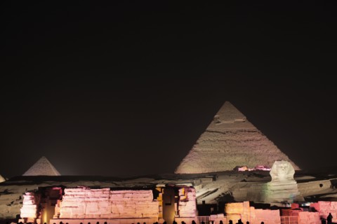 Le Caire, les pyramides, son et lumière