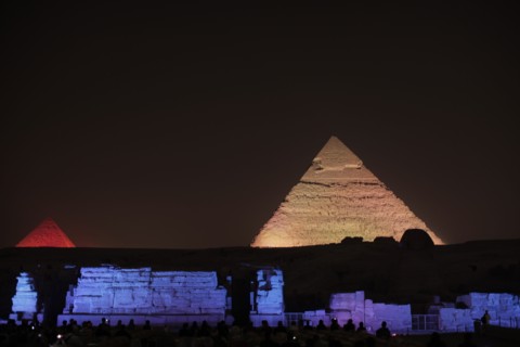 Le Caire, les pyramides, son et lumière