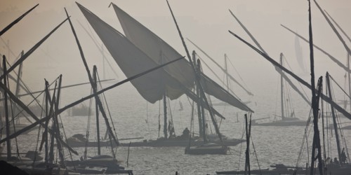 Felouques sur le delta du Nil