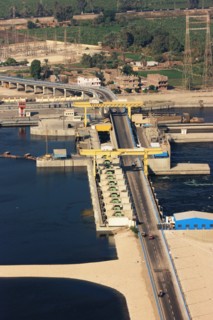Barrage d'Esna, vue aérienne