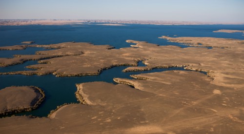 Lac Nasser, vue aérienne